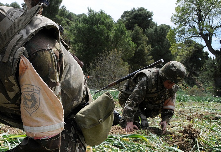 Des soldats de l'ANP en opération. New Press